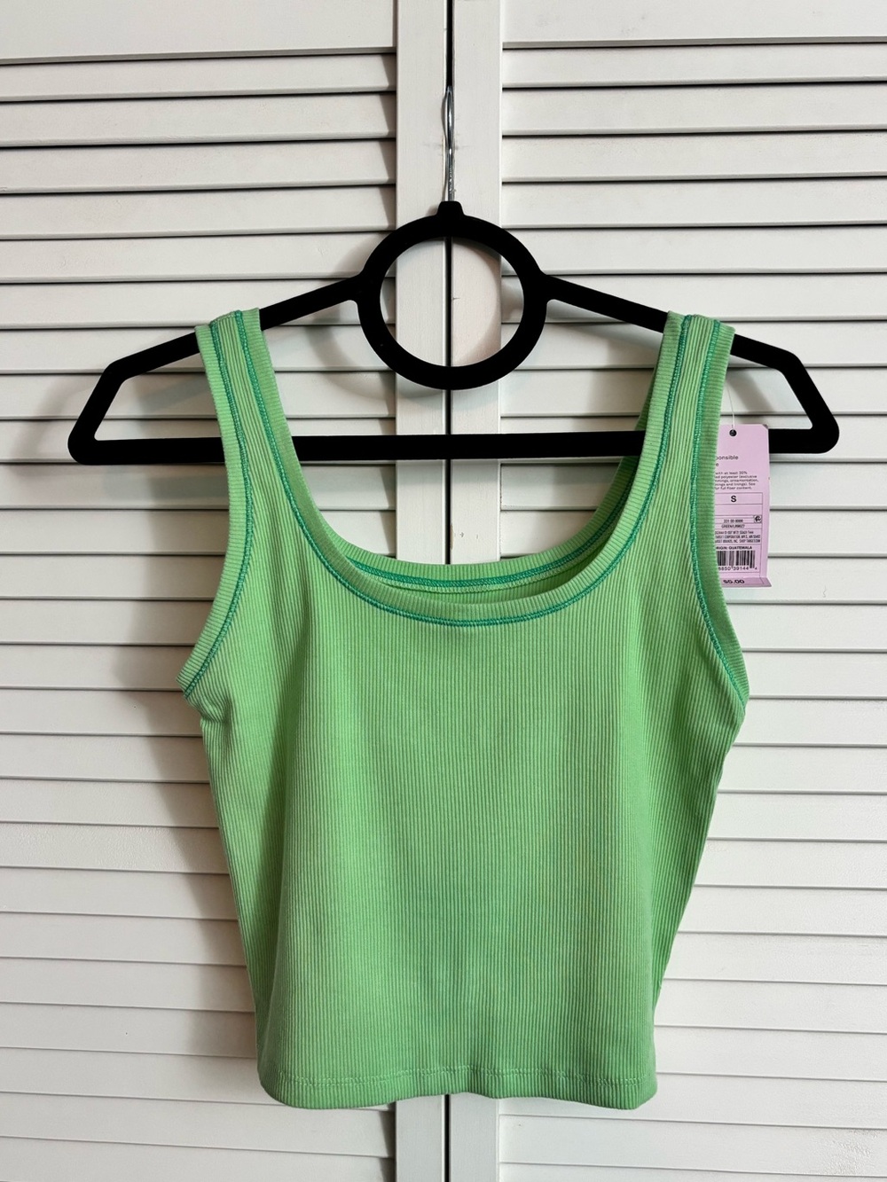 Wild Fable Women’s Lime Green Ribbed Cropped Tank Top, Size: Small, NWT